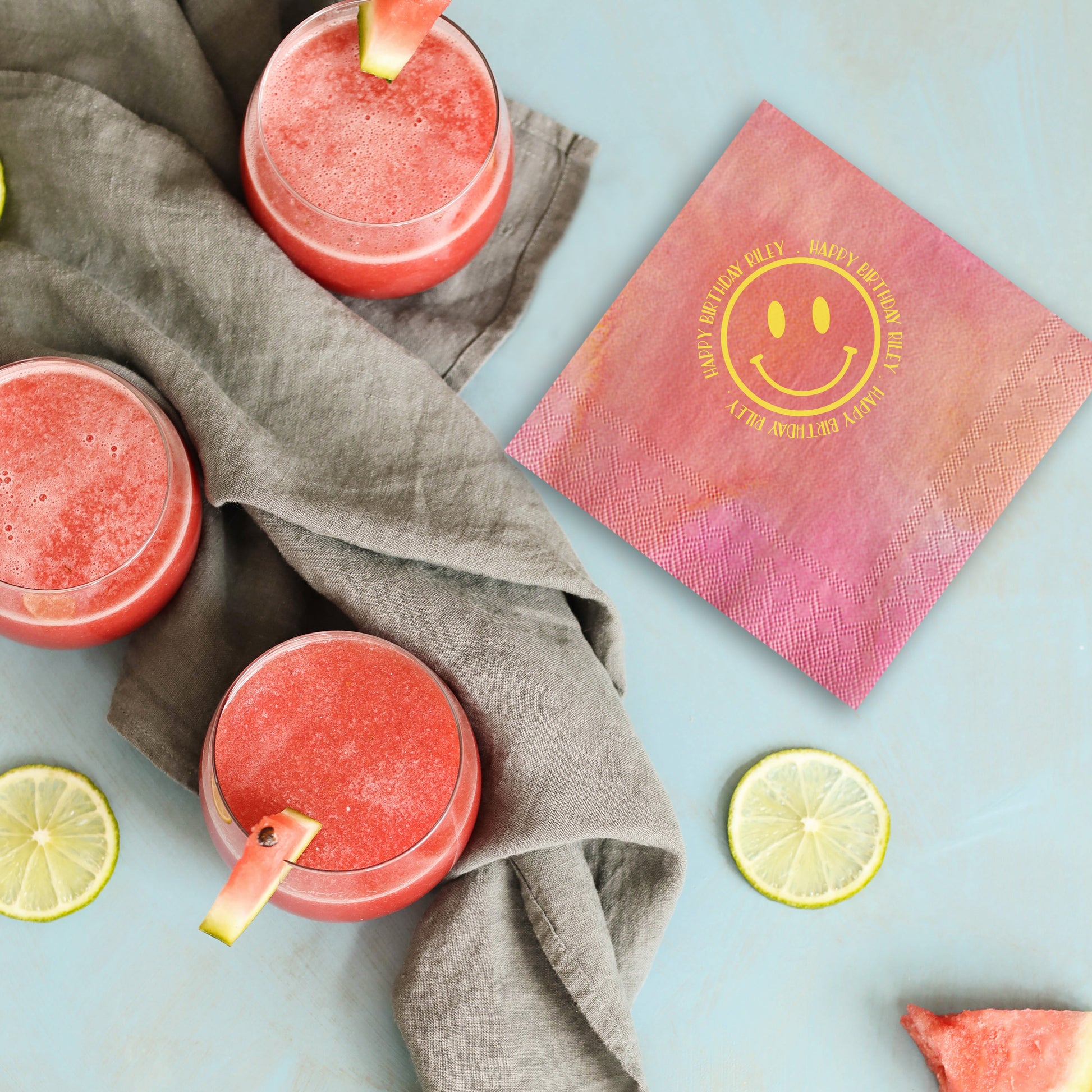 Personalized fun printing beverage napkins
