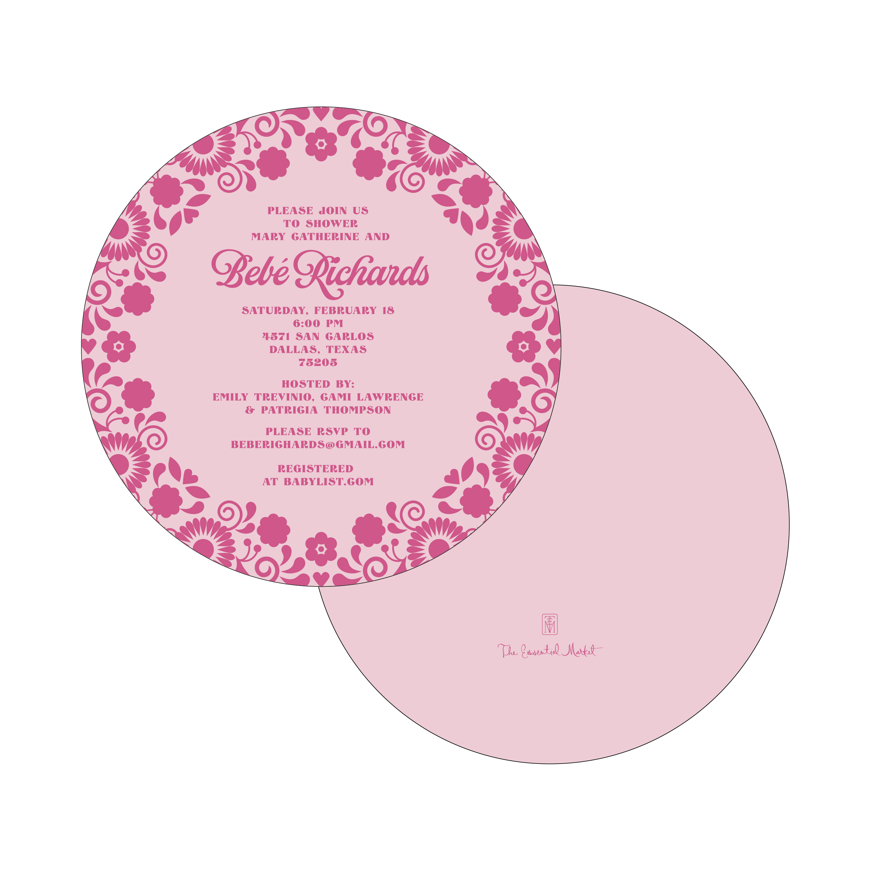 fiesta bebe pink | invitation