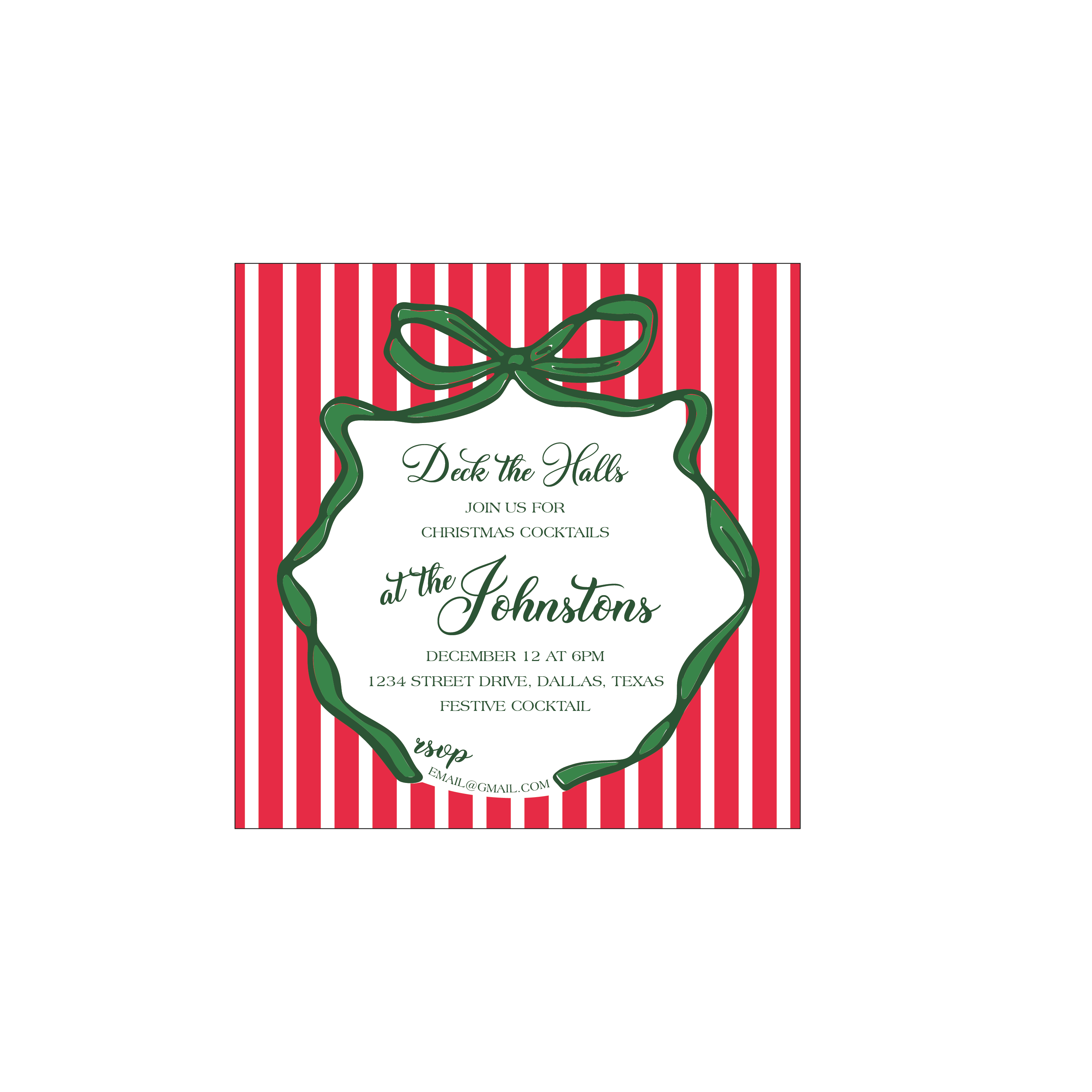 deck the halls | invitation
