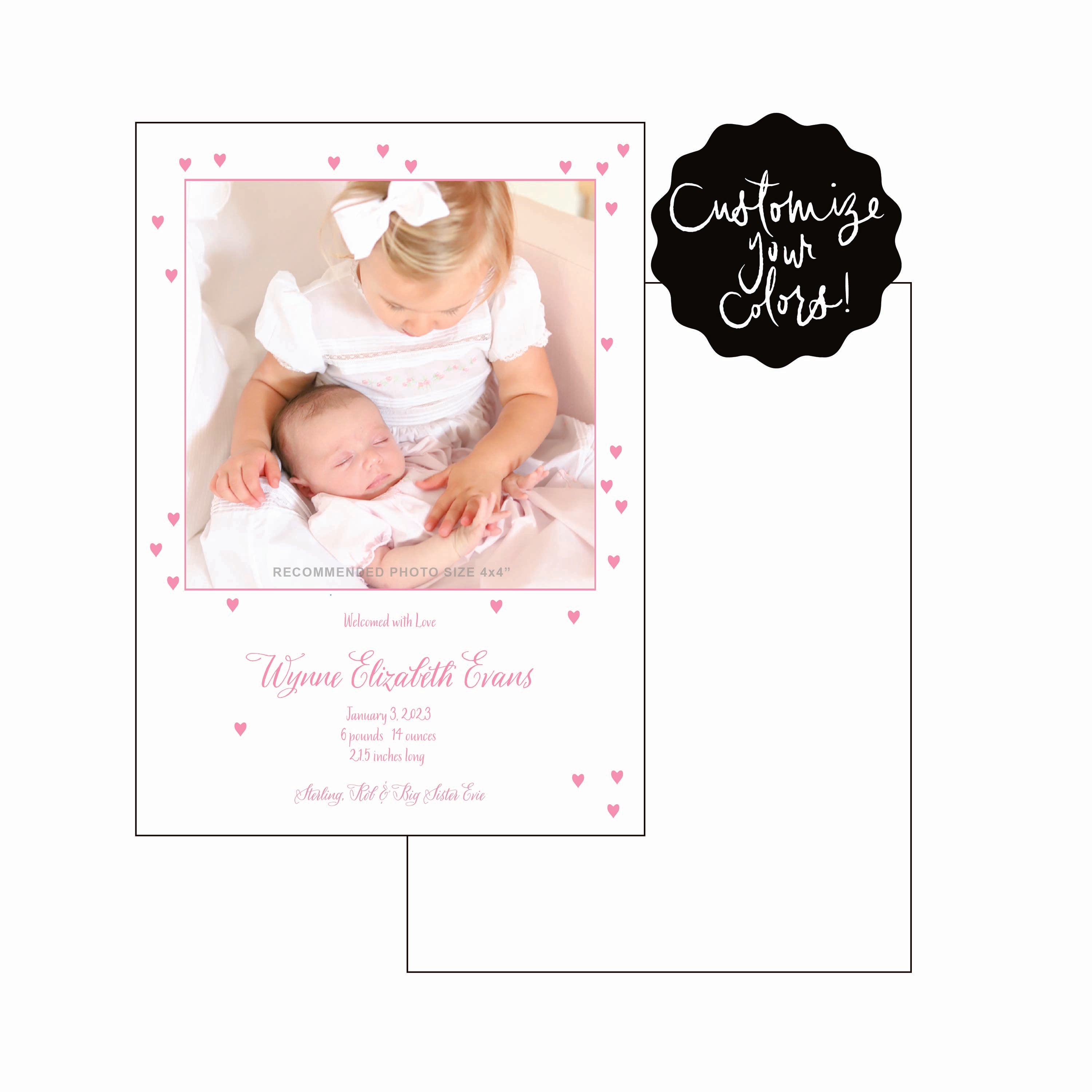 welcomed | valentine's card | letterpress