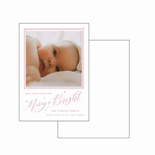 whimsical merry | holiday card | letterpress