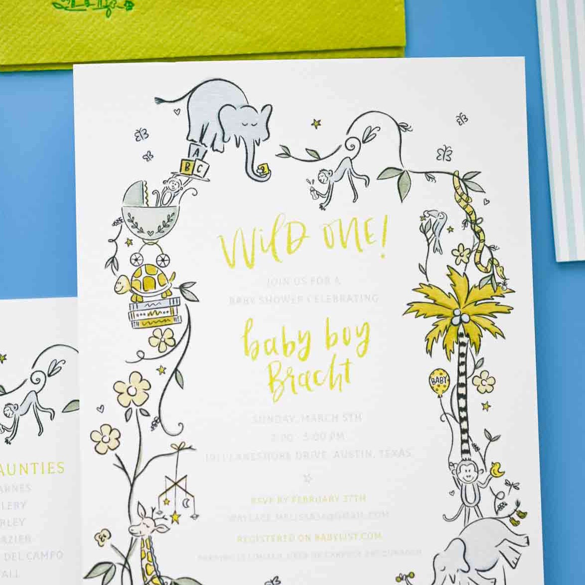 wild about baby | invitation