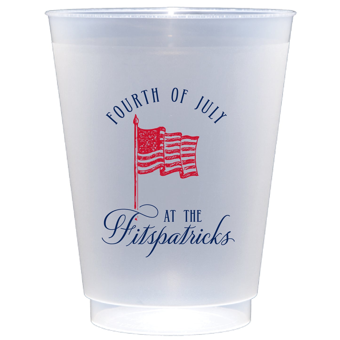 Personalized Fourth of July | Frosted Flex Cup