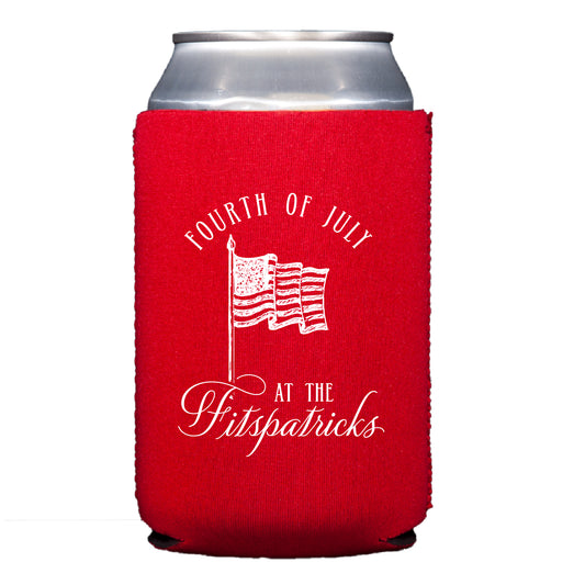 american flag | can cooler