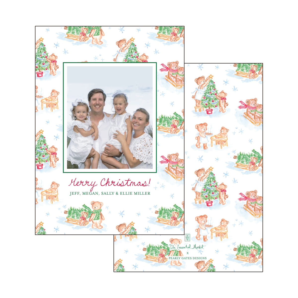 christmas bears | holiday card | pearly gates designs