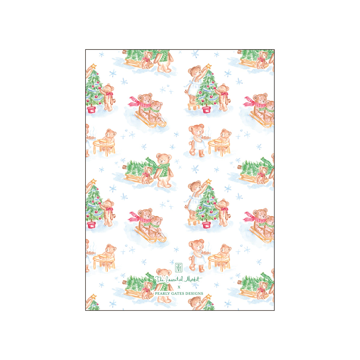 christmas bears | holiday card | pearly gates designs