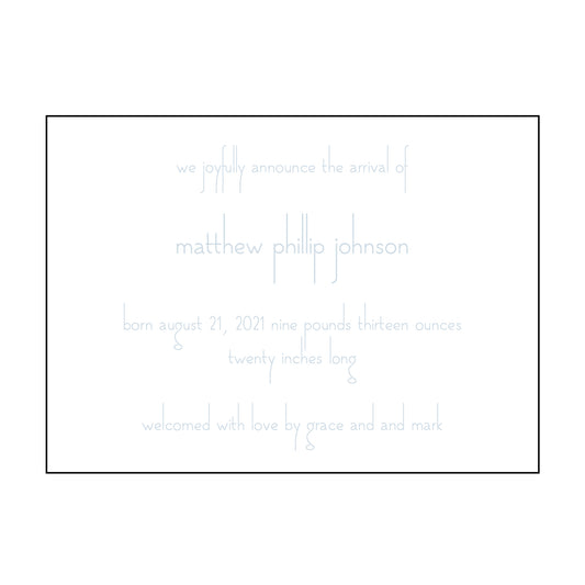 matthew | birth announcement