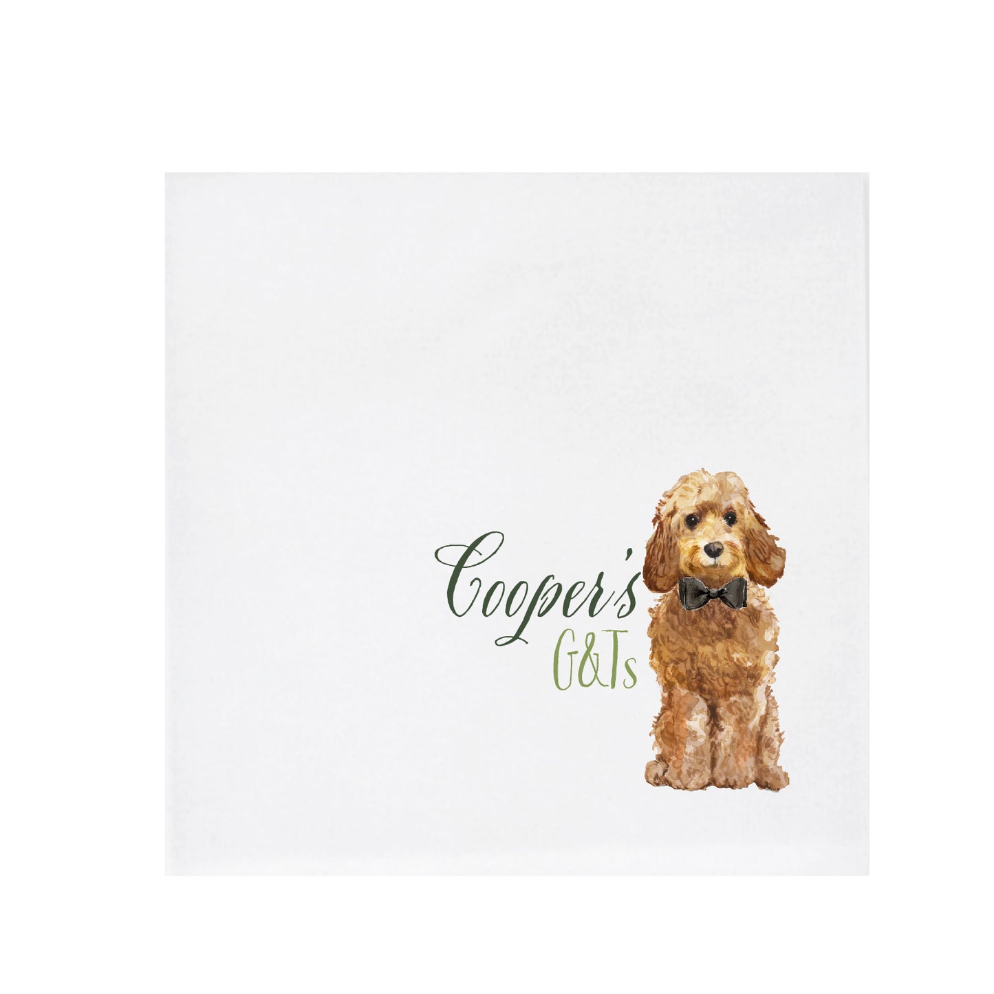 pet illustration | beverage napkins | 3ply or linen | digital