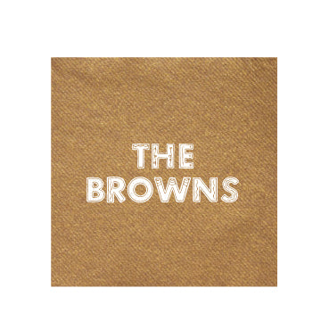 gingerbread letters | beverage napkins | 3ply or linen