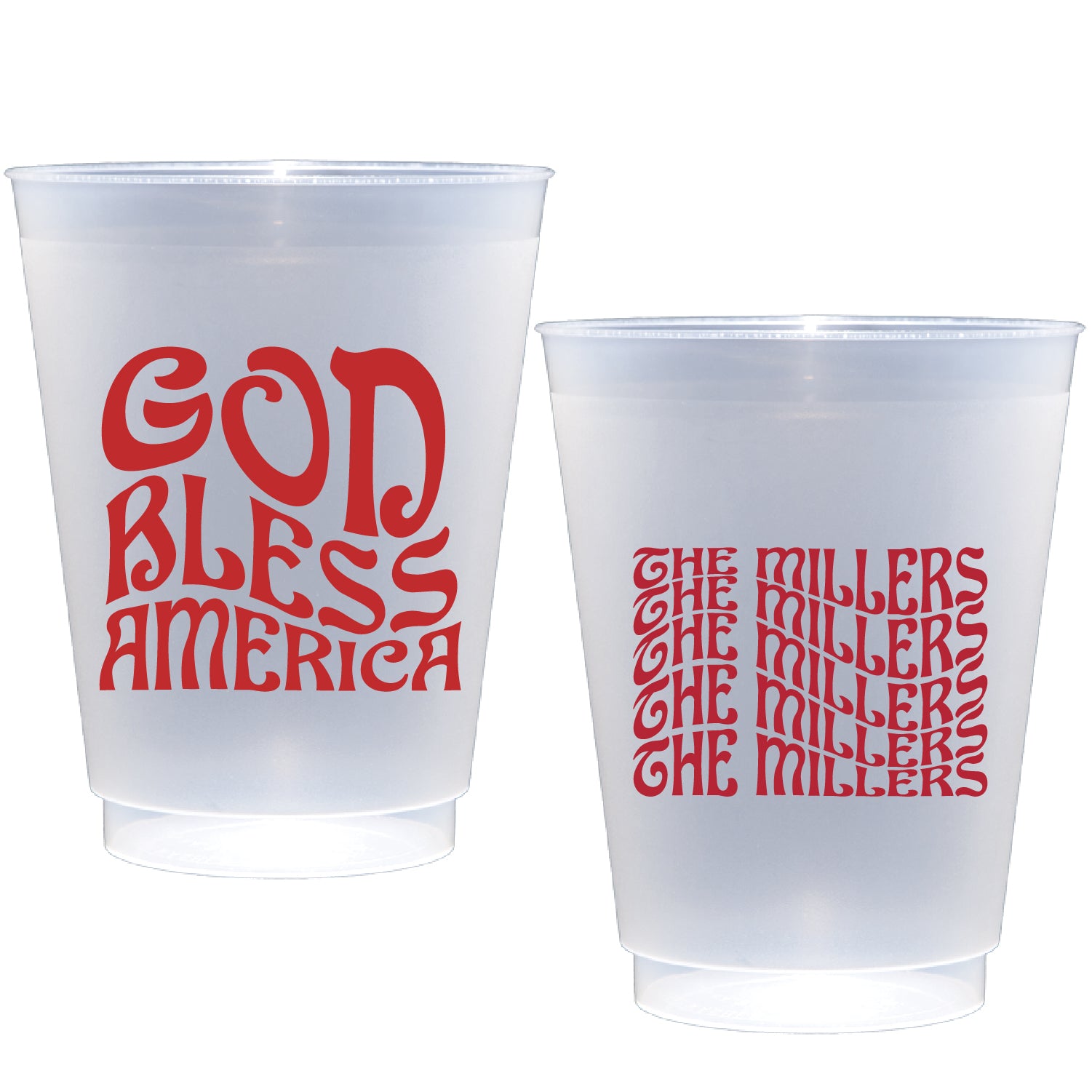 Personalized God Bless America | Frosted Flex Cup