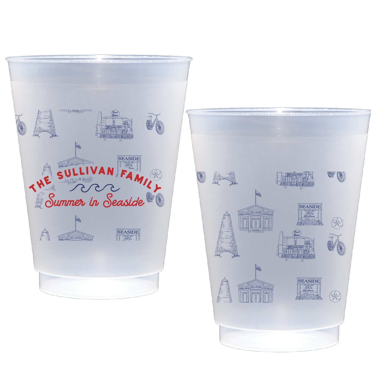 Personalized Seaside icons | Frosted Flex Cup