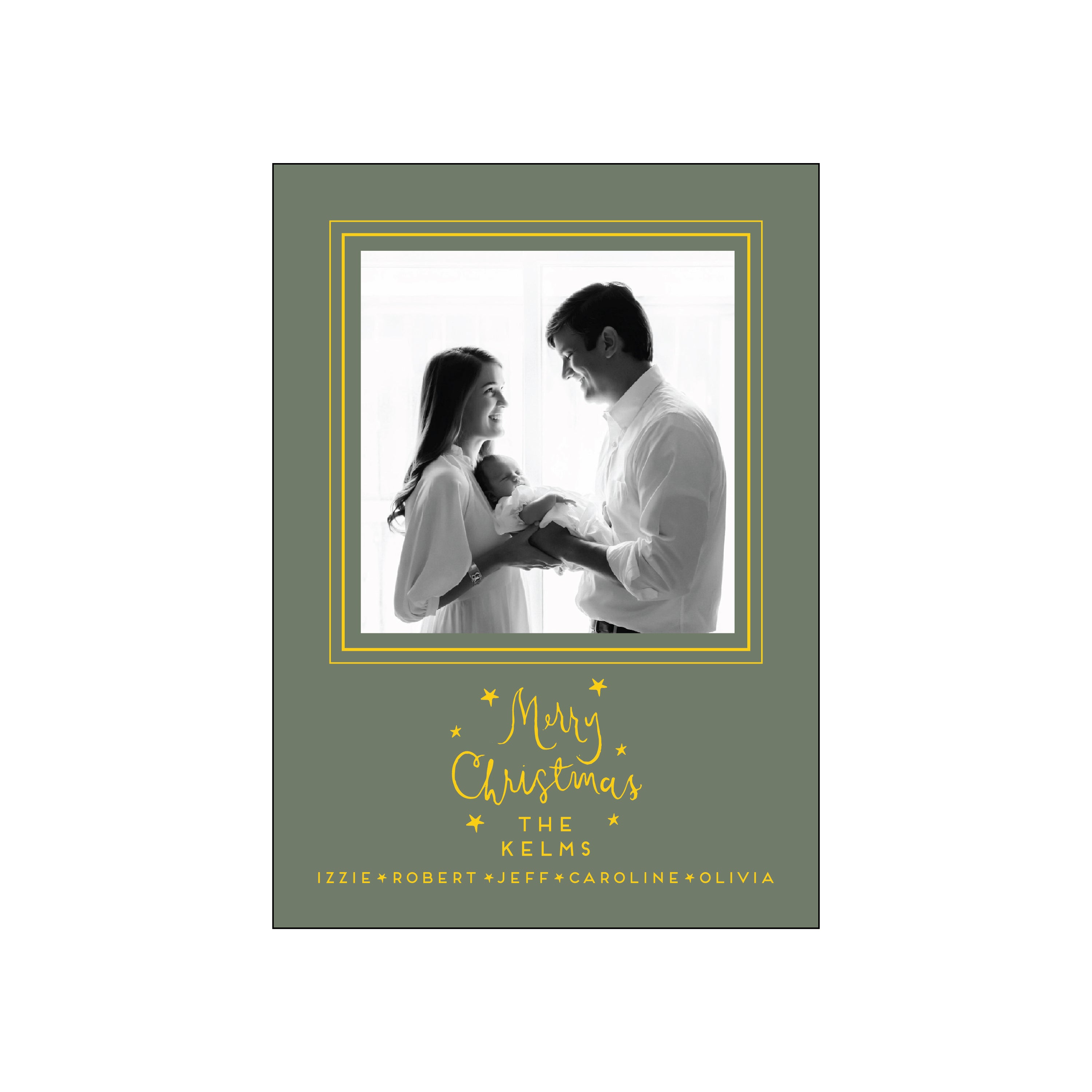 merry star | holiday card | foil-stamped