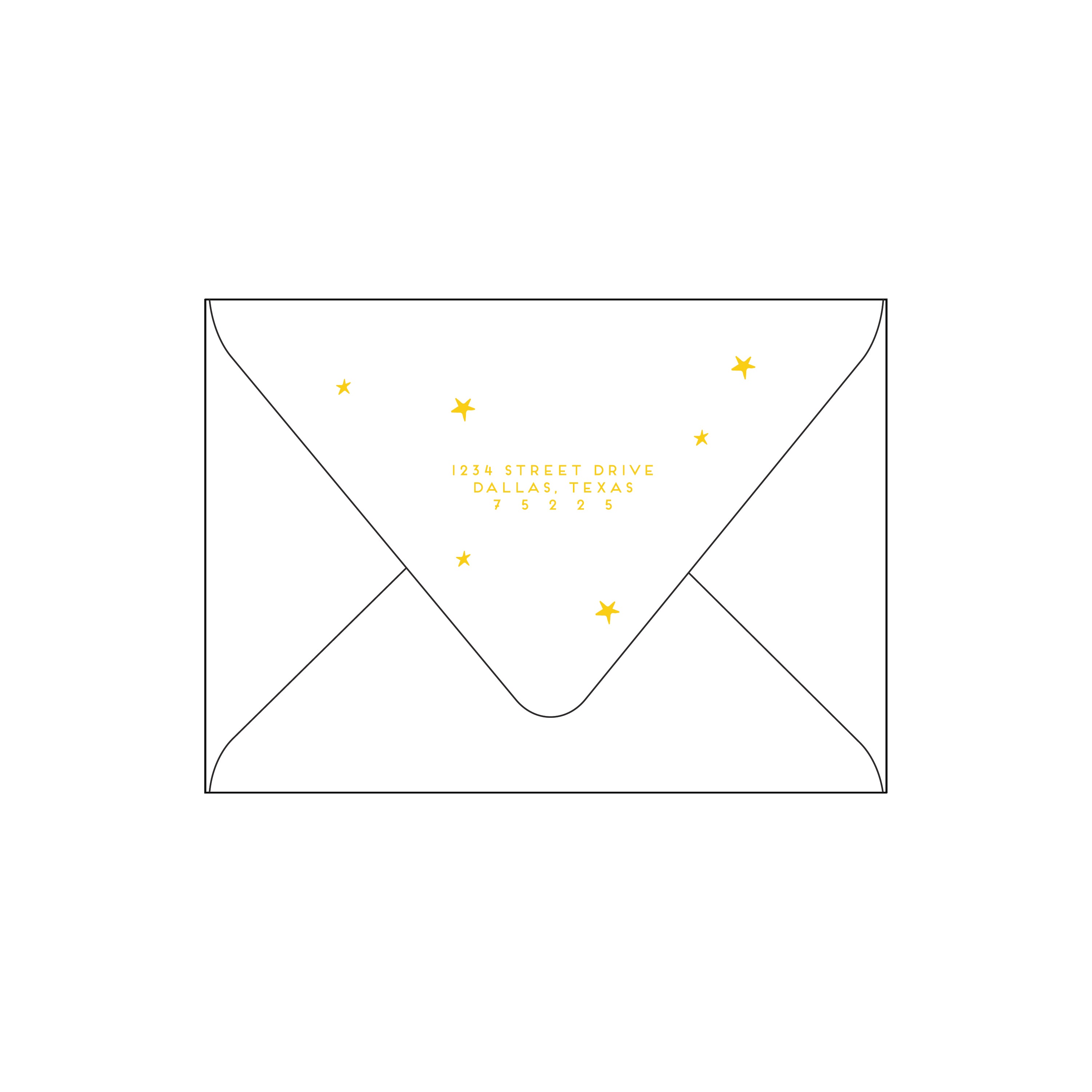 merry star | holiday card | foil-stamped