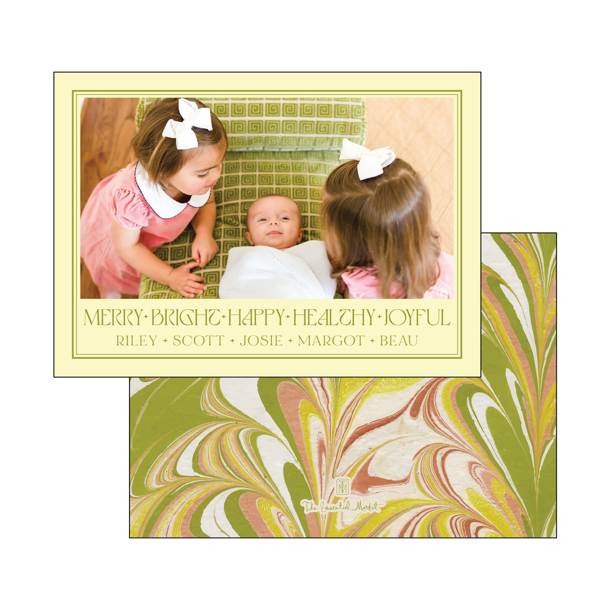 merry marble 3 | holiday card | flat print