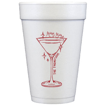 merry martini | styrofoam cups