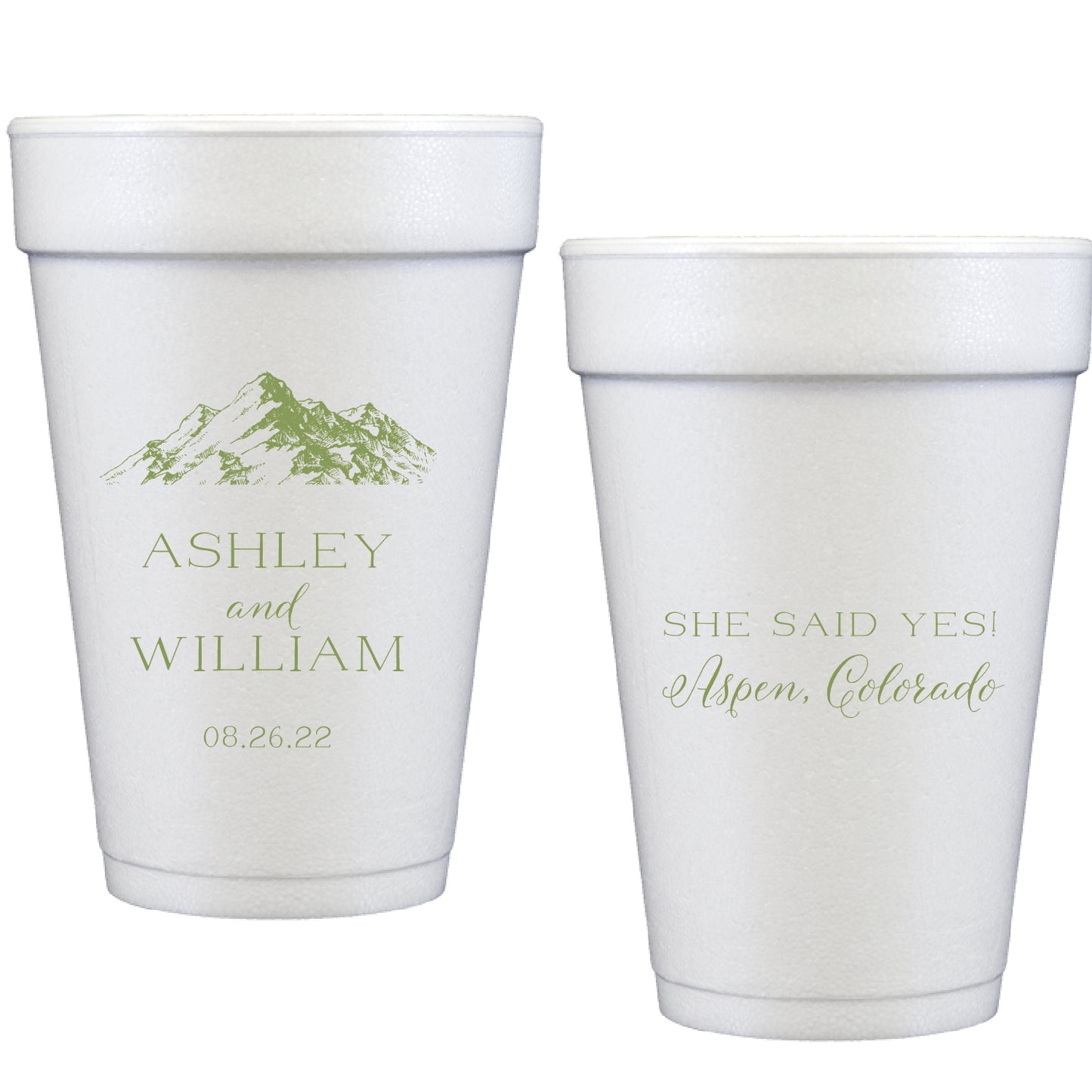 mountains | styrofoam cups