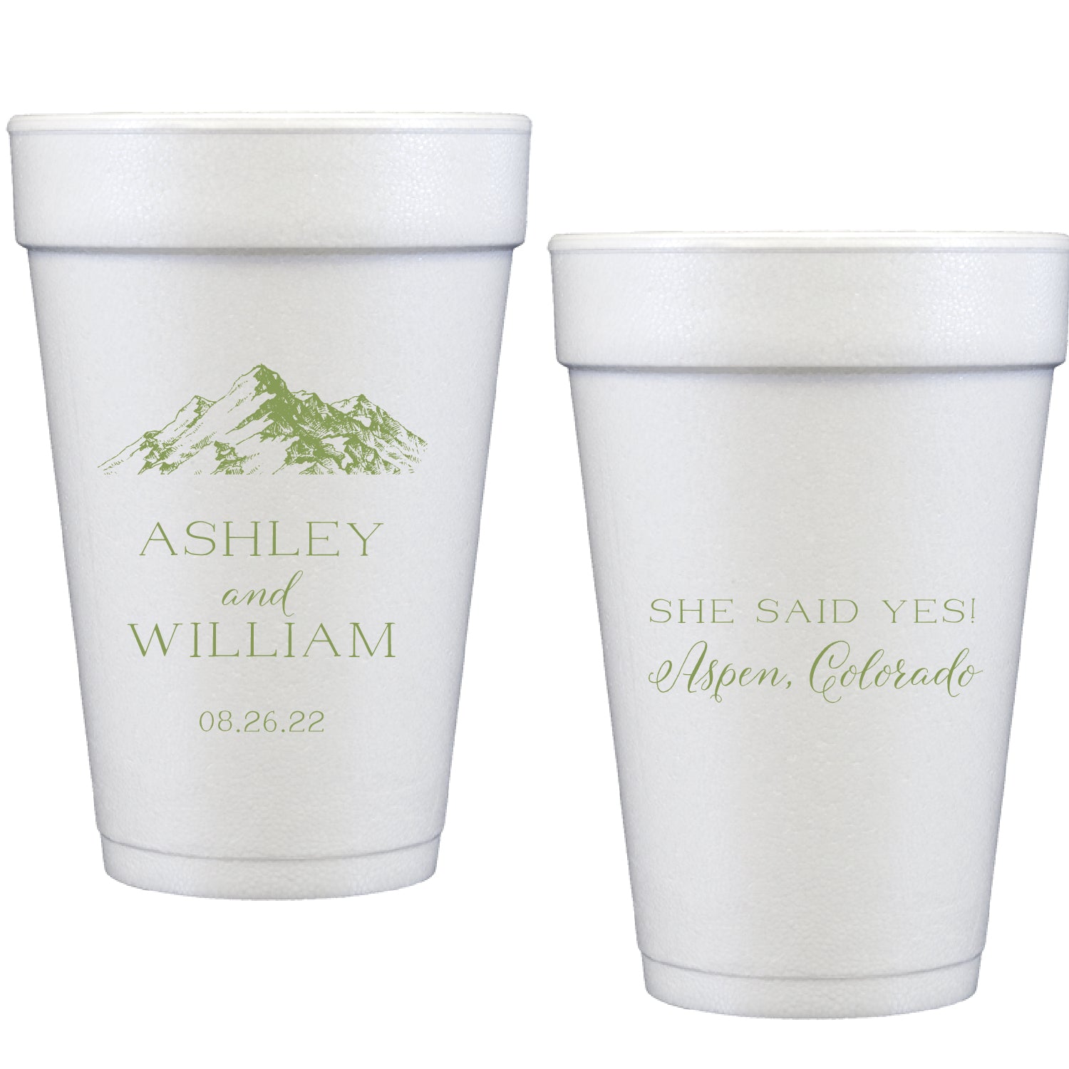 mountains | styrofoam cups