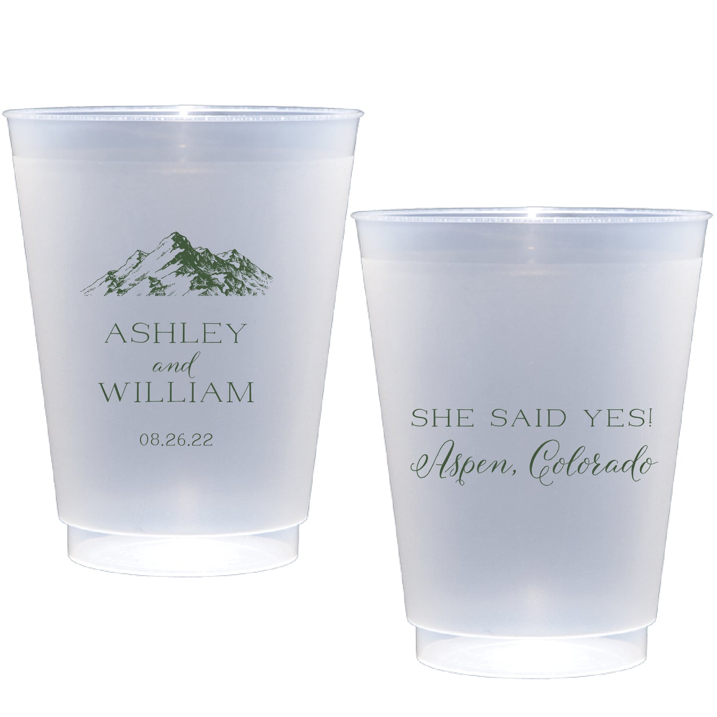 Personalized mountain range | Frosted Flex Cup