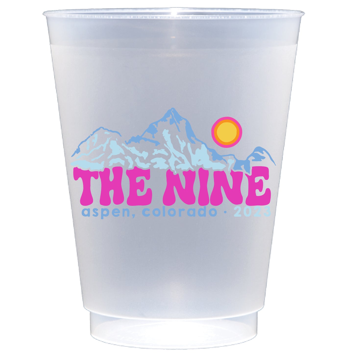 Personalized winter mountains | Frosted Flex Cup