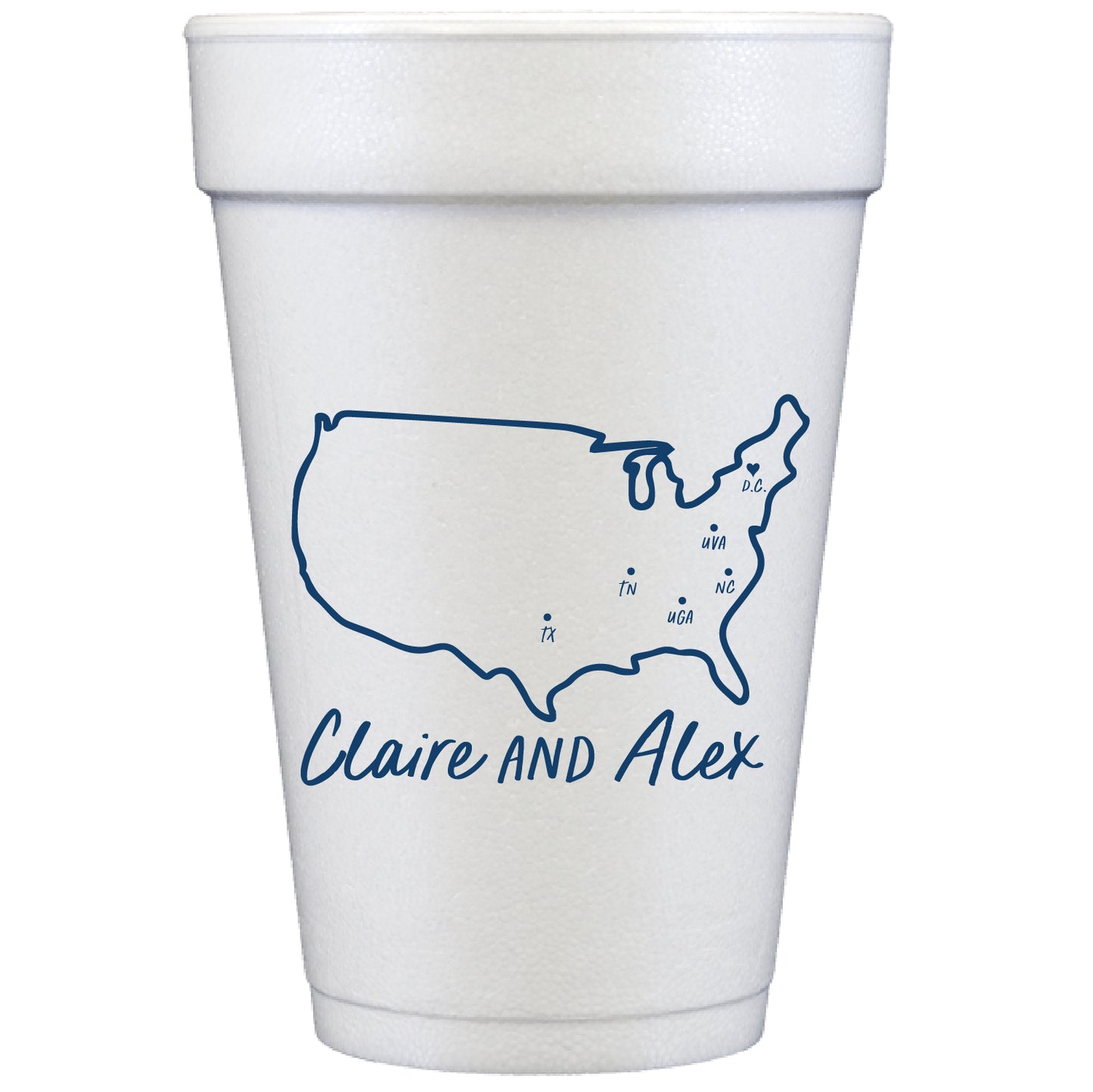 love map | styrofoam cups