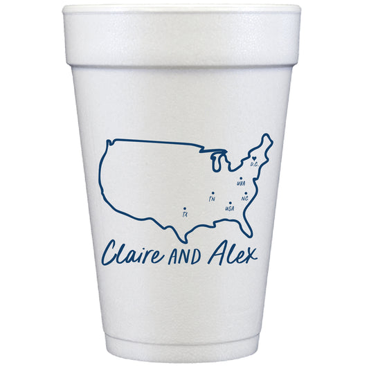 love map | styrofoam cups