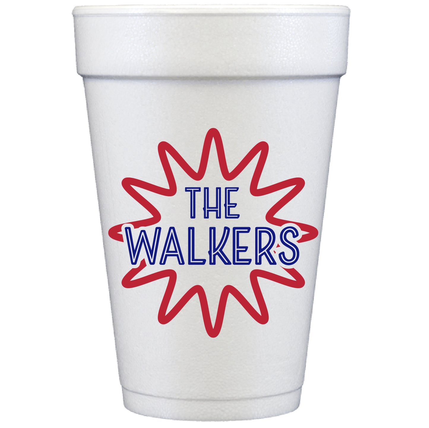 funky star frame | styrofoam cups