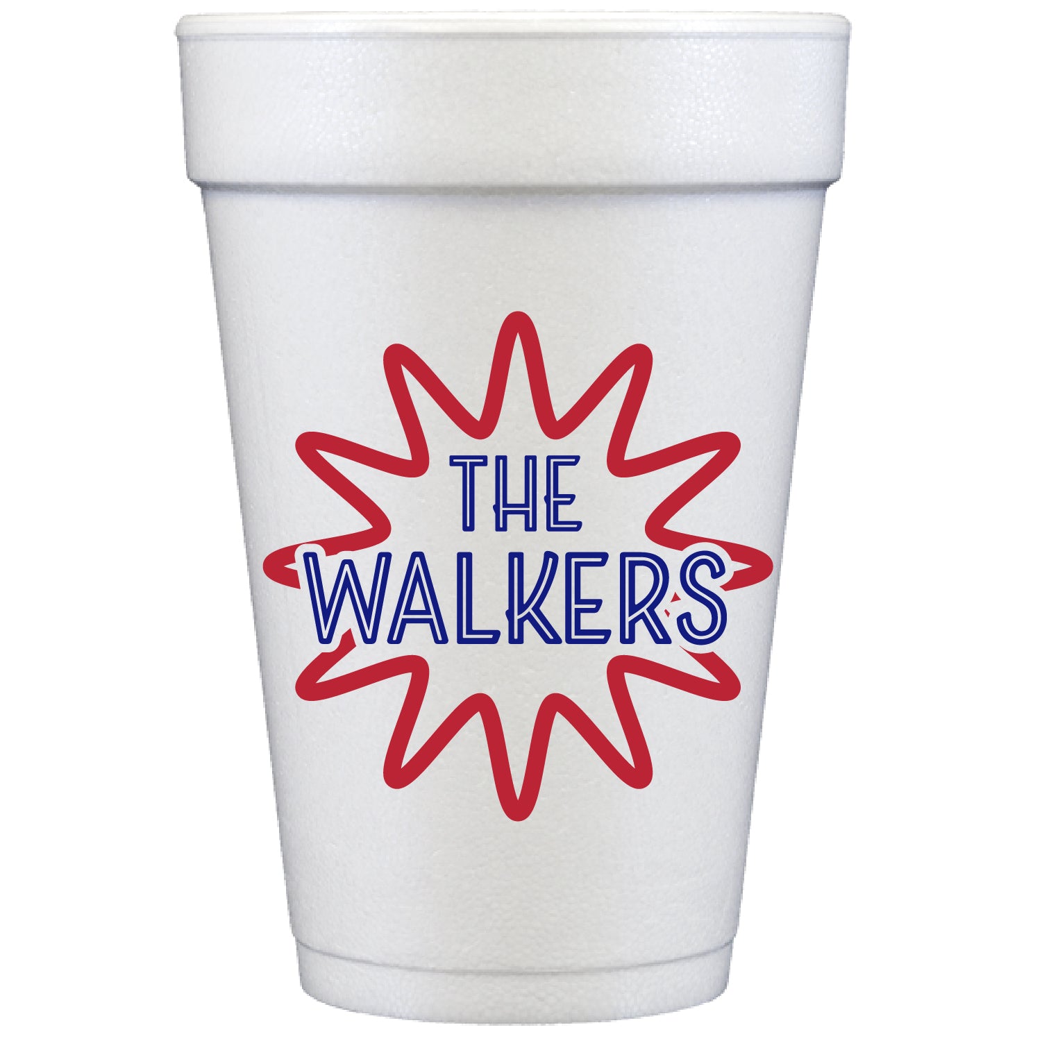 funky star frame | styrofoam cups