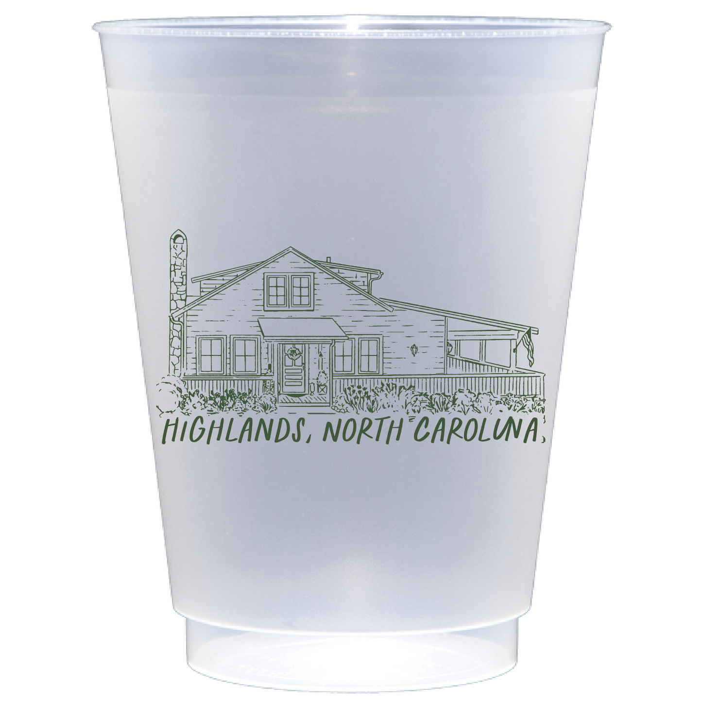 Personalized house sketch | Frosted Flex Cup