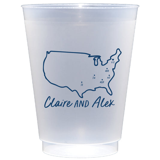 Personalized love map | Frosted Flex Cup