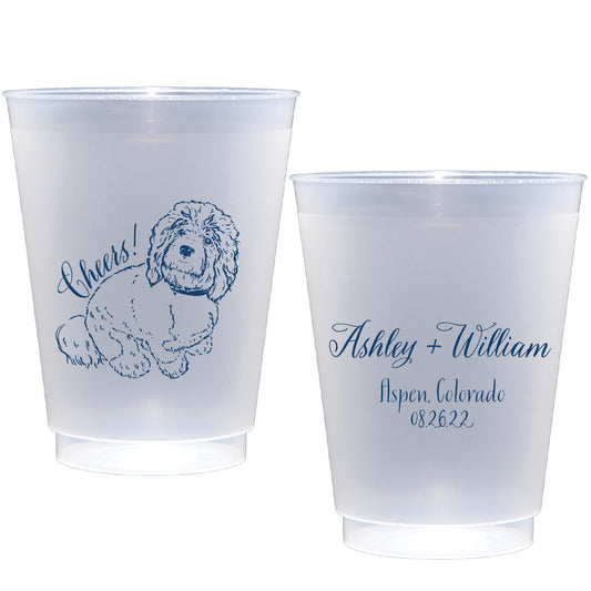 Personalized pet sketch | Frosted Flex Cup