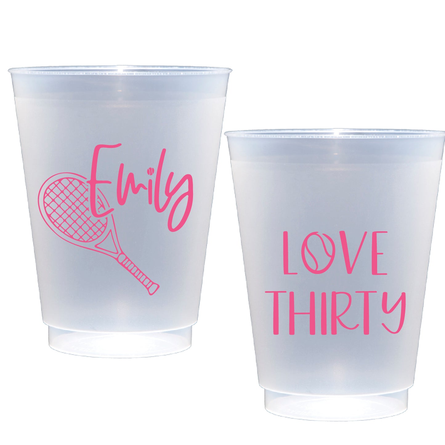 personalized birthday tennis | Frosted Flex Cup