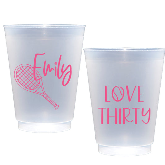 personalized birthday tennis | Frosted Flex Cup