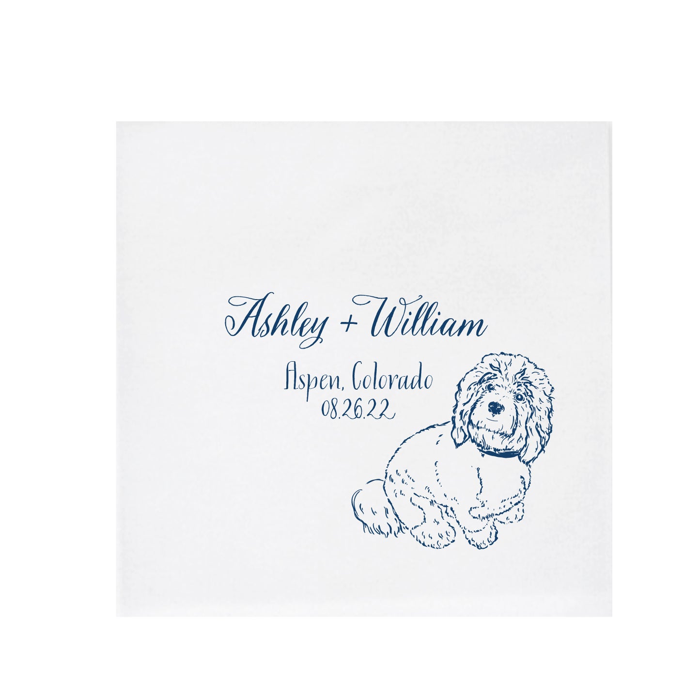 pet sketch | beverage napkins | 3ply or linen