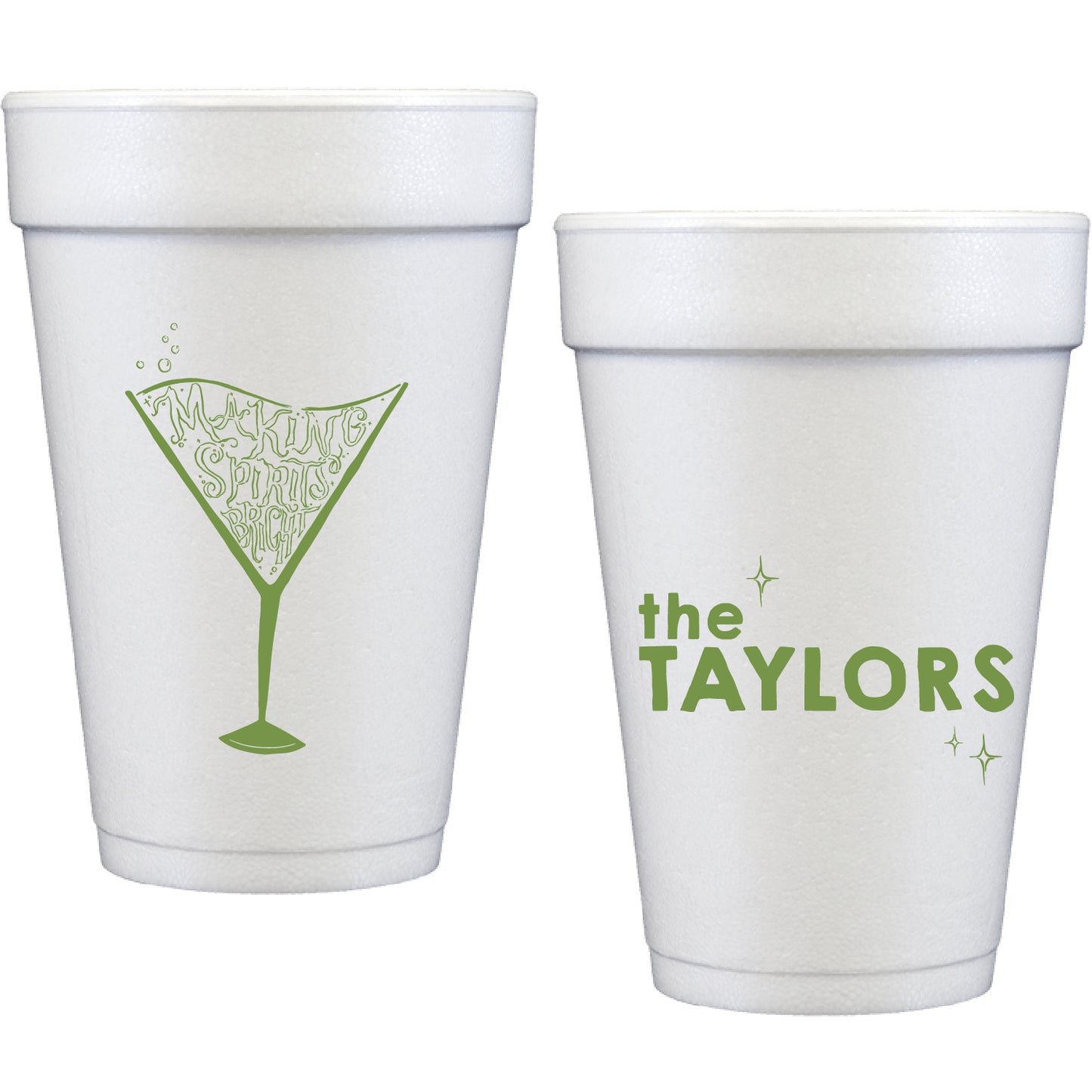bright spirits | styrofoam cups