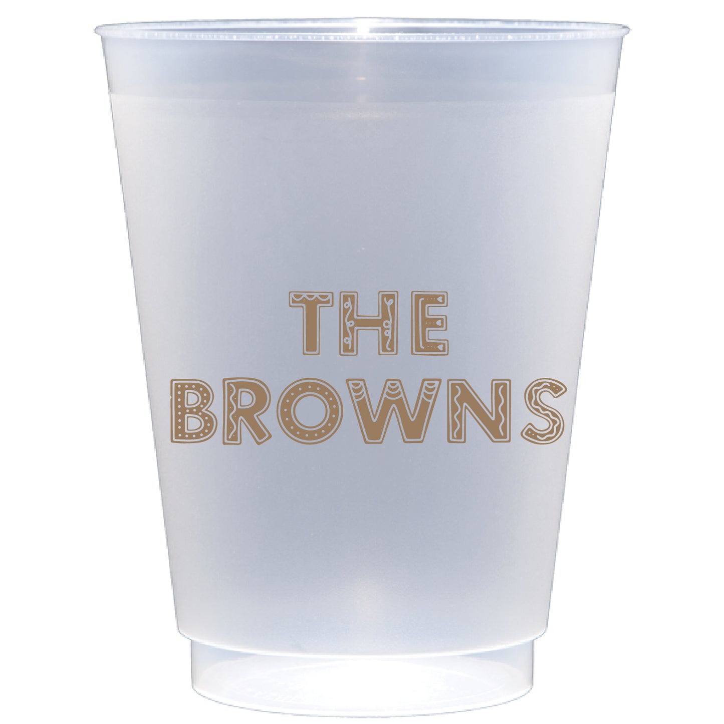 gingerbread letters | shatterproof frosted flex