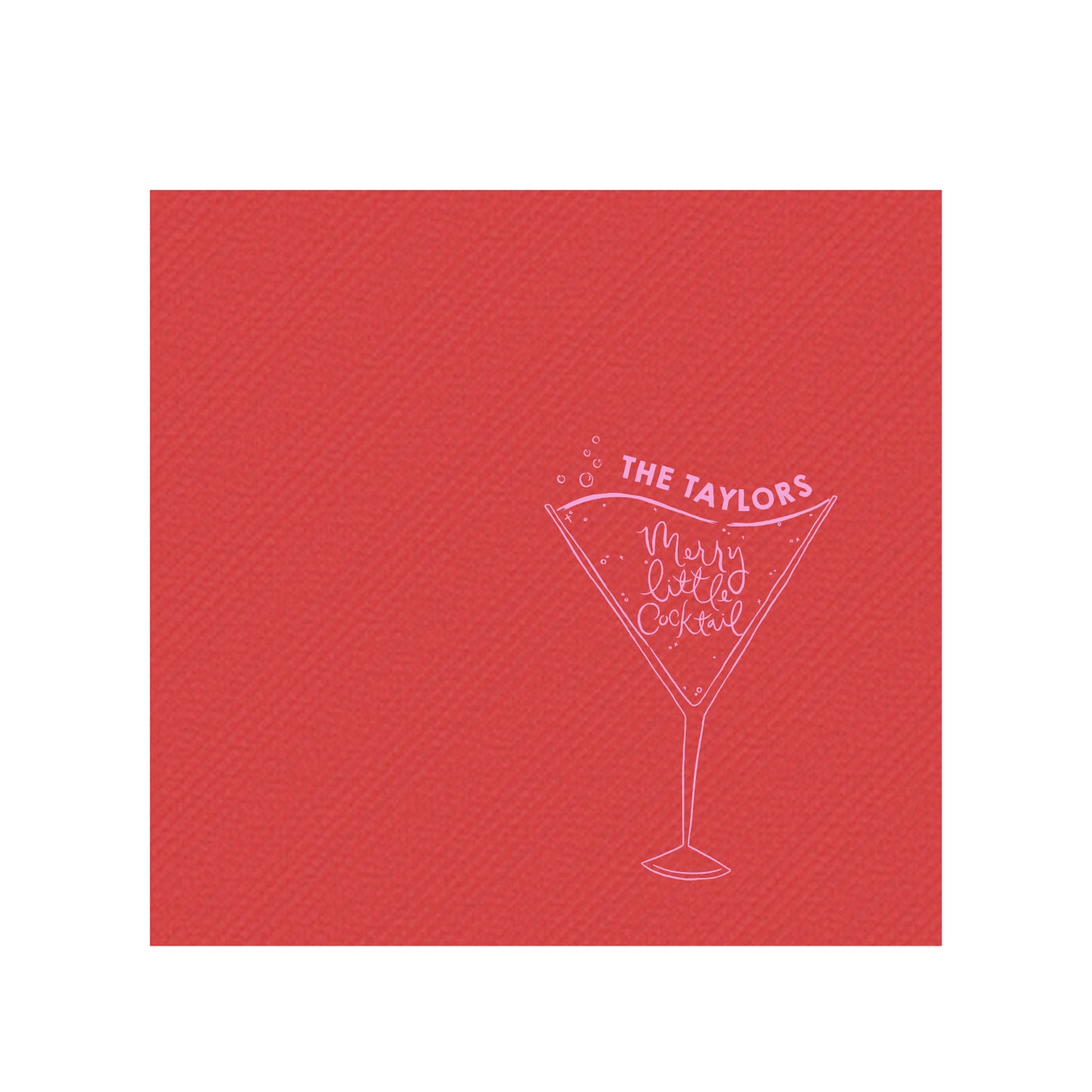 merry little cocktail | beverage napkins | 3ply or linen
