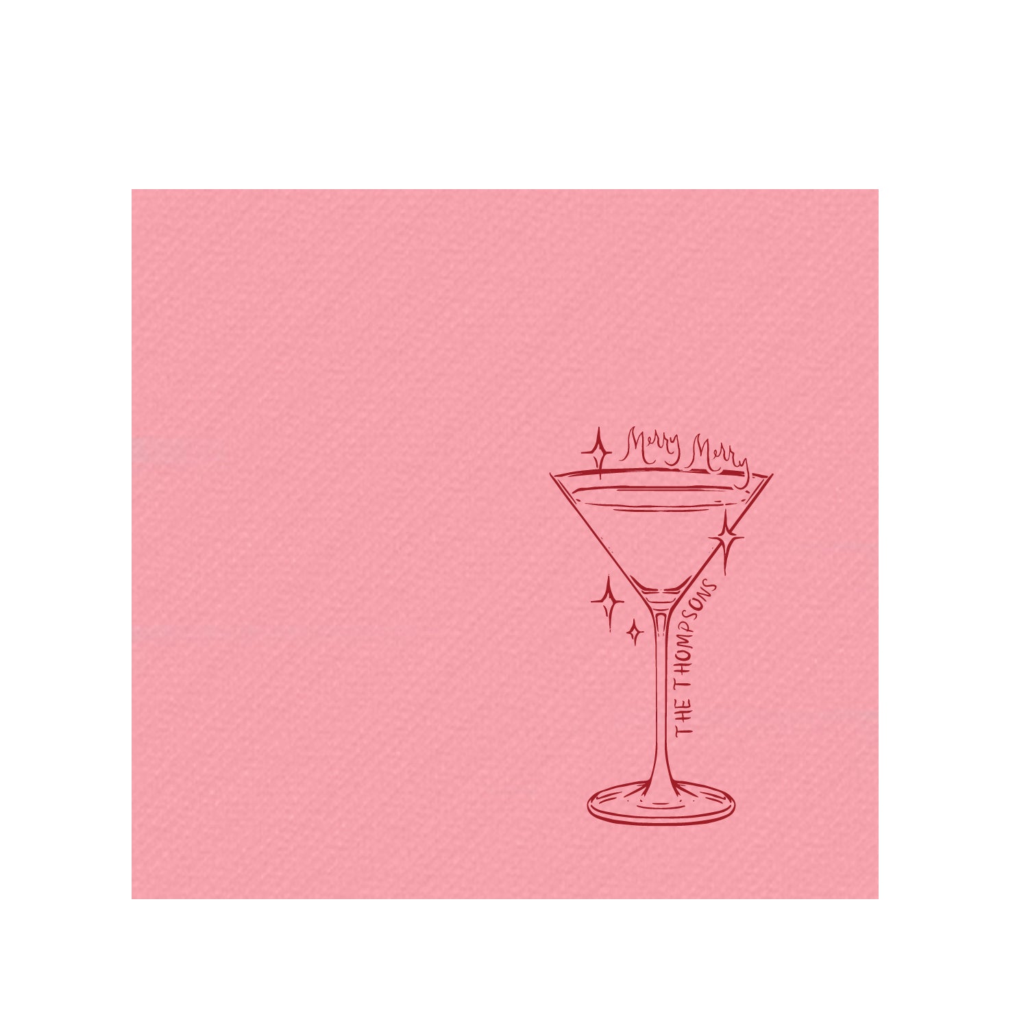 merry martini | beverage napkins | 3ply or linen