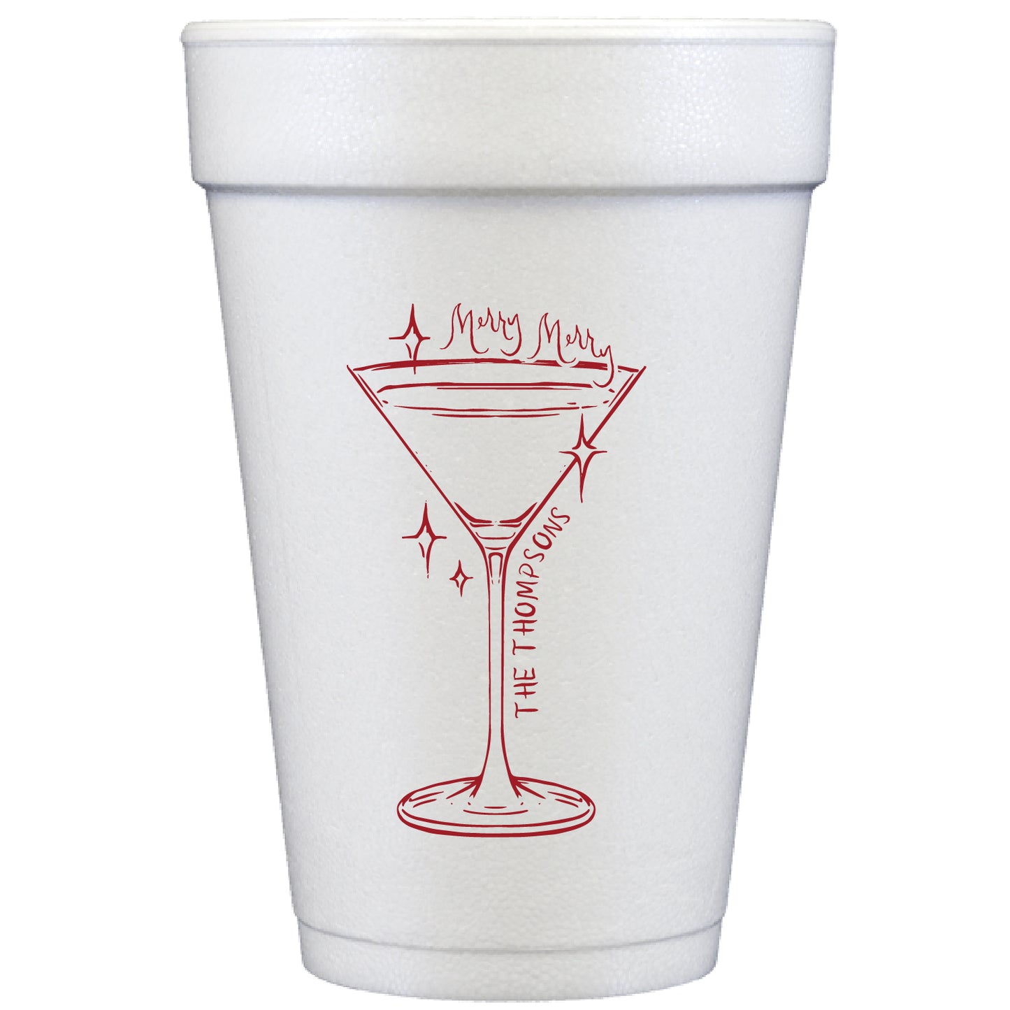 merry martini | styrofoam cups