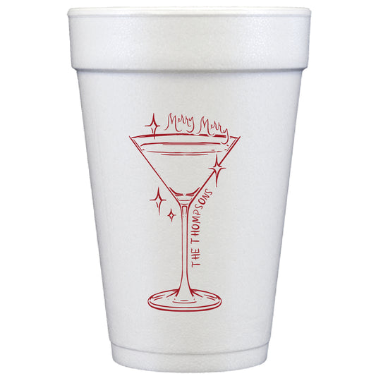 merry martini | styrofoam cups