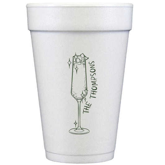 sparkly champs | styrofoam cups