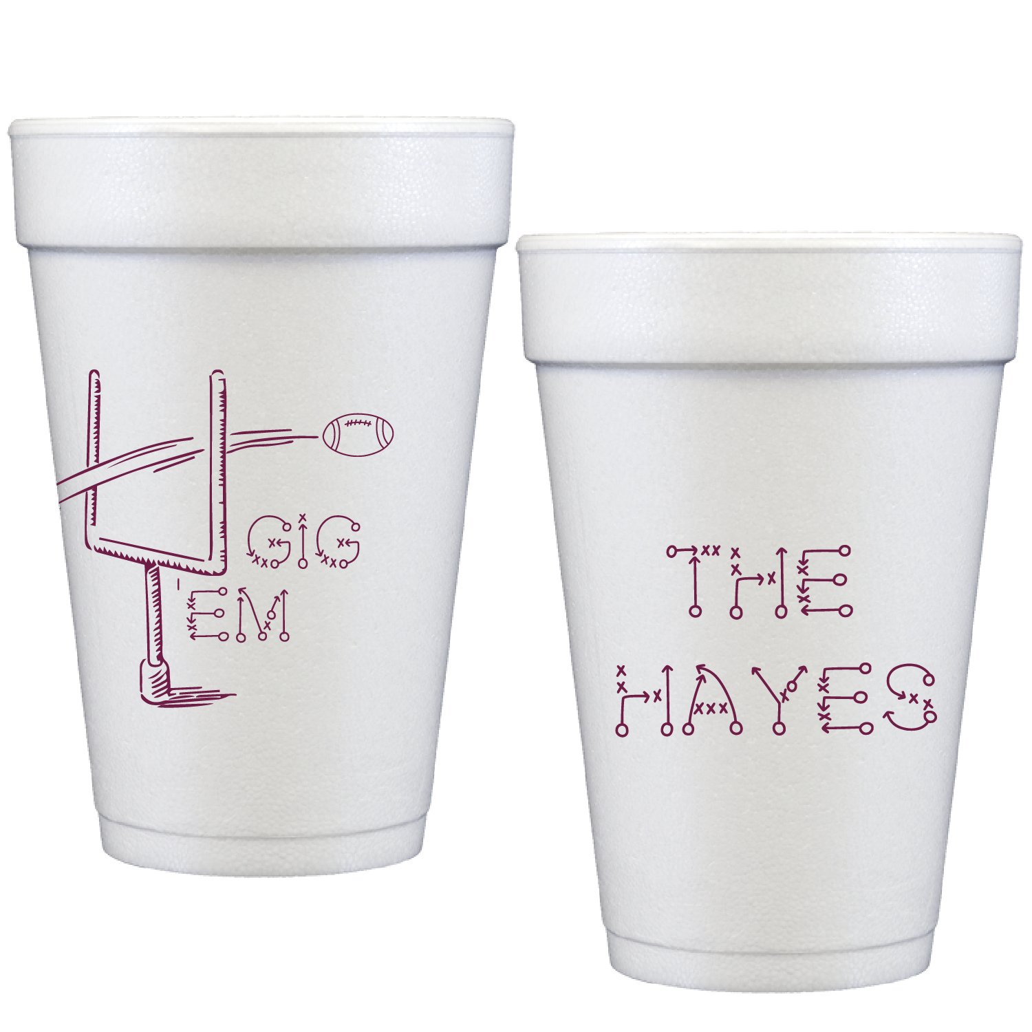 tailgate | gig 'em | styrofoam cup