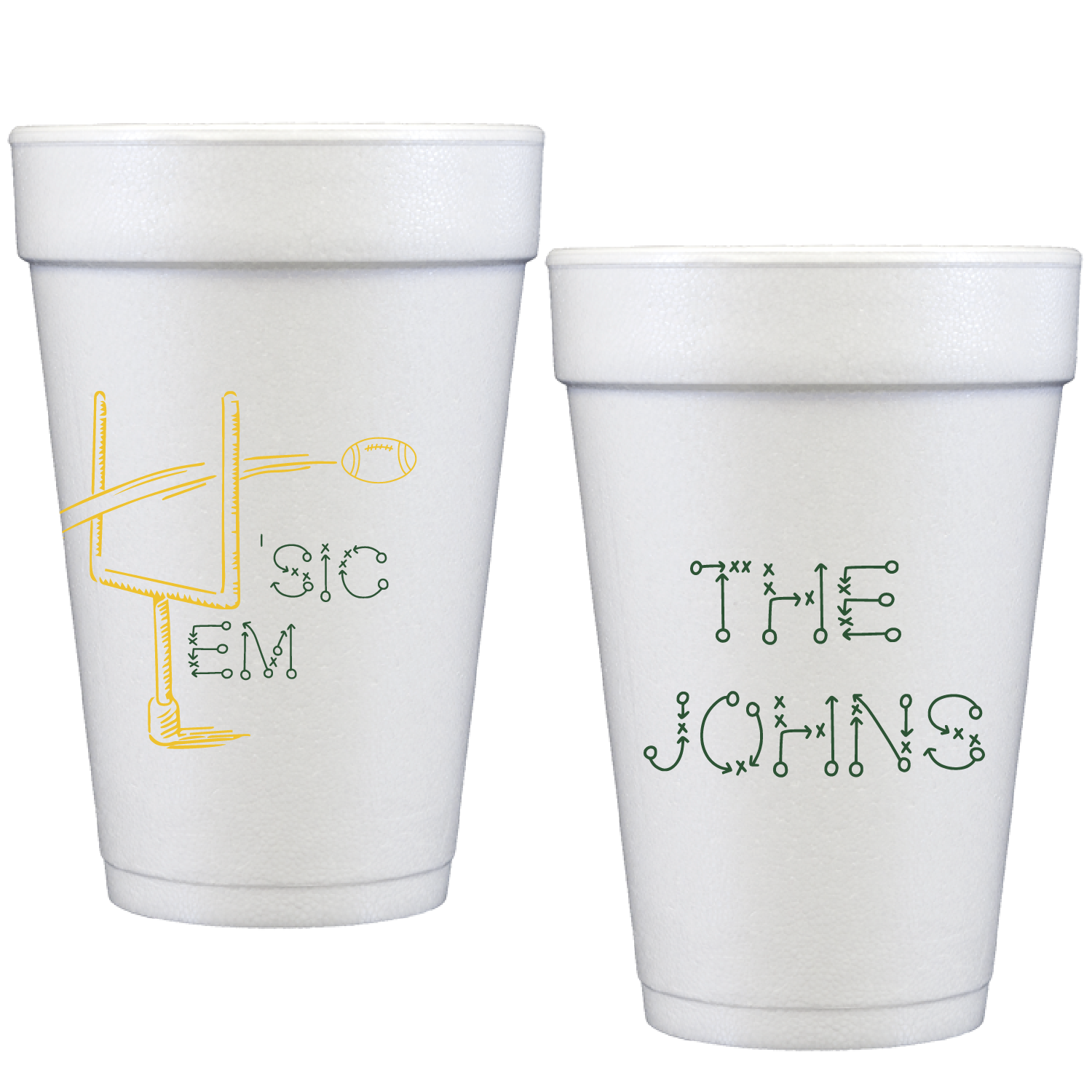 tailgate | sic 'em | styrofoam cup