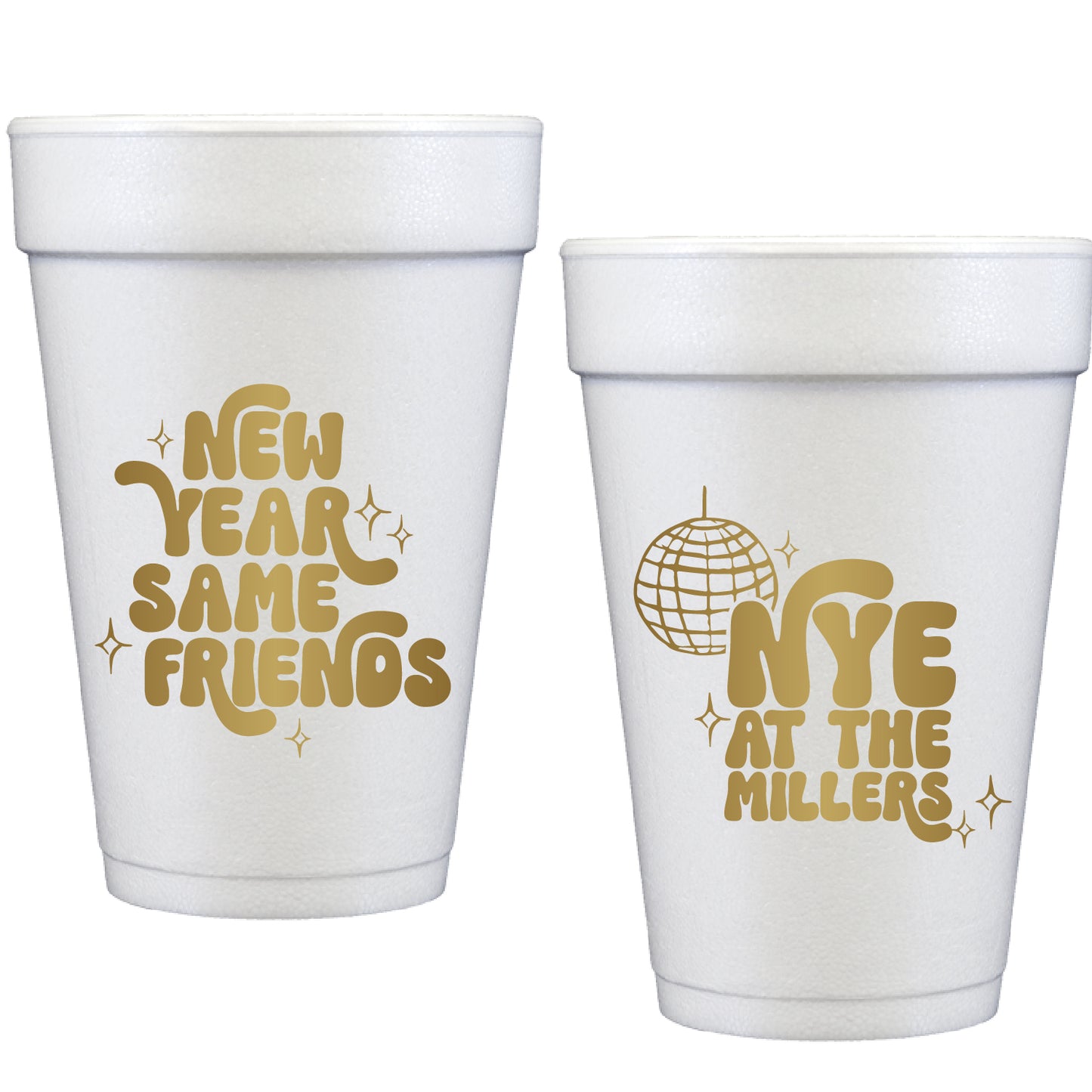 new year, same friends | styrofoam cups