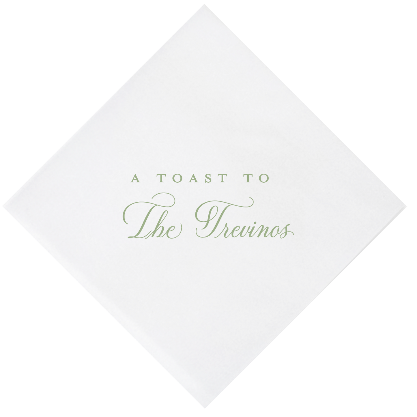 a toast to | beverage napkins | 3ply or linen white