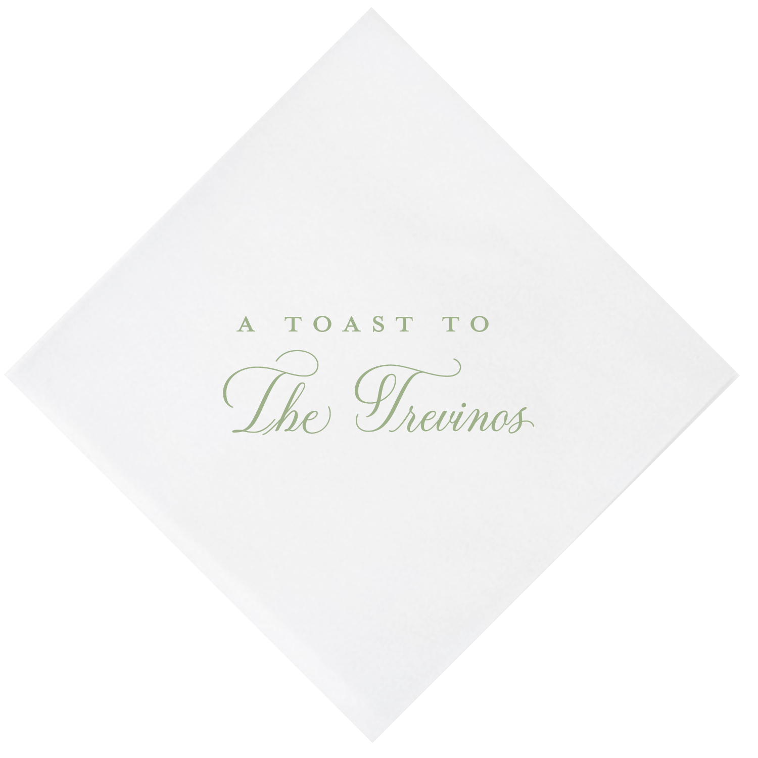a toast to | beverage napkins | 3ply or linen white