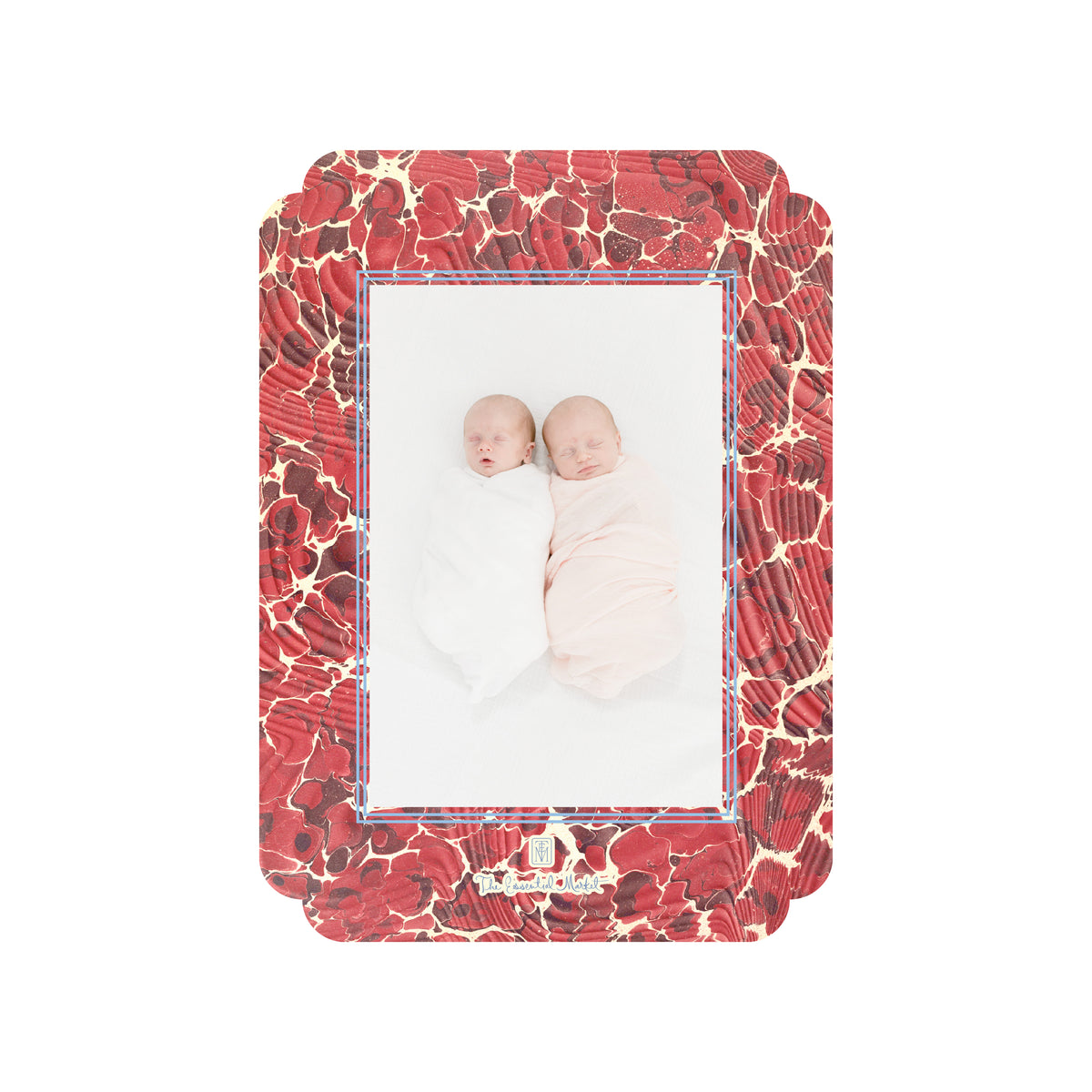 merry marble 4 | holiday card | flat print | die-cut shape