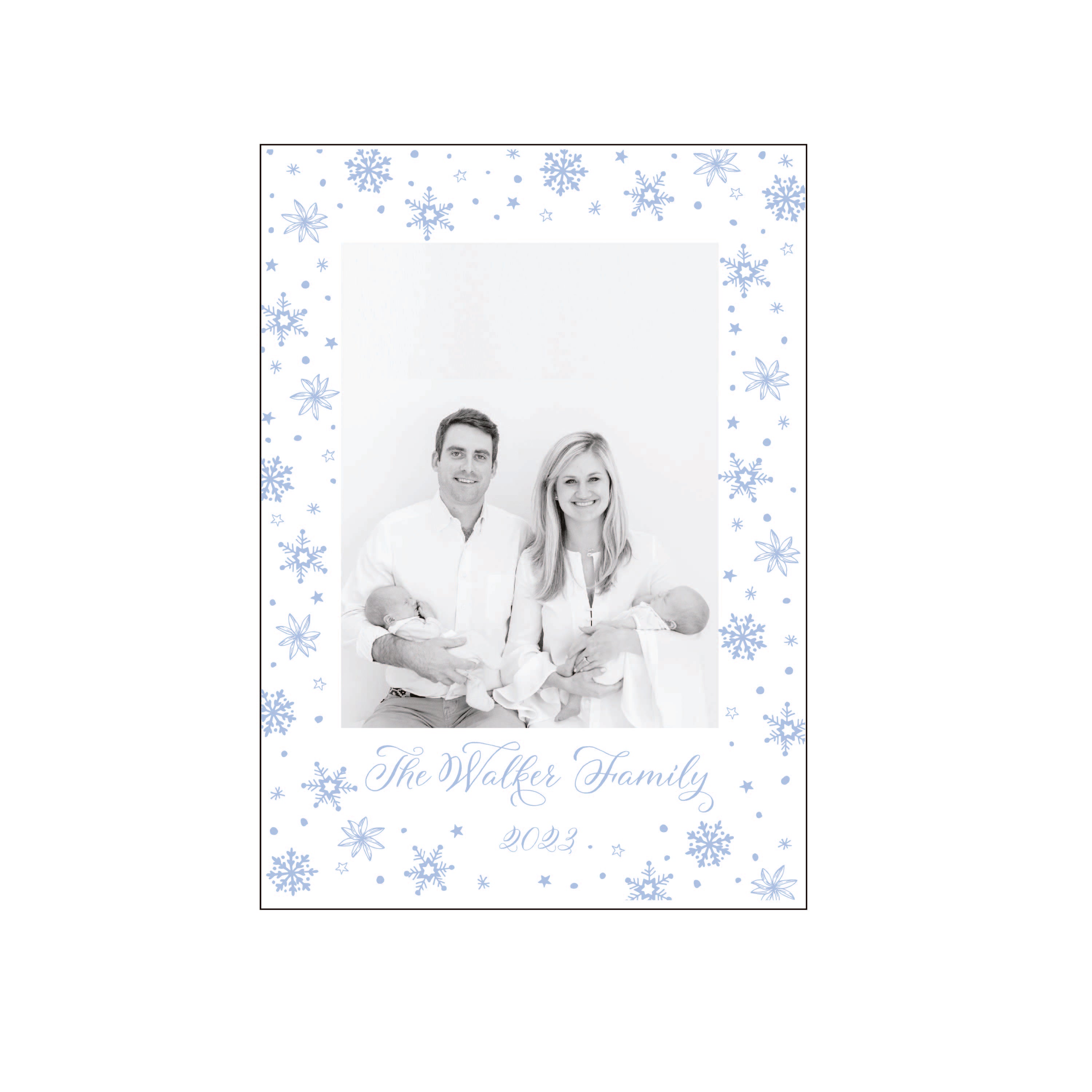 snowflakes | holiday card | letterpress