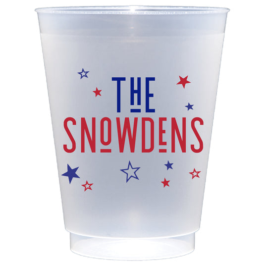 Personalized patriotic family | Frosted Flex Cup