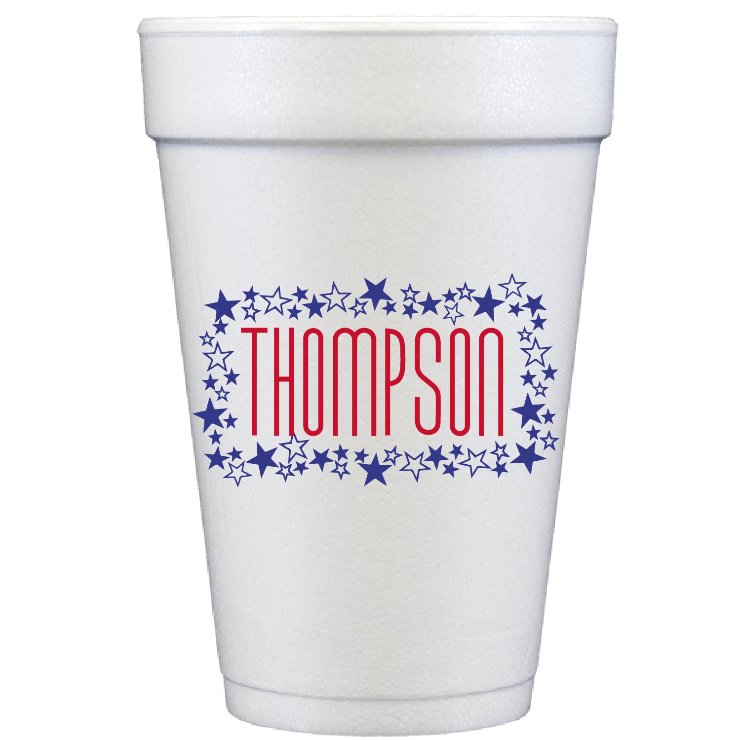 star frame | styrofoam cups