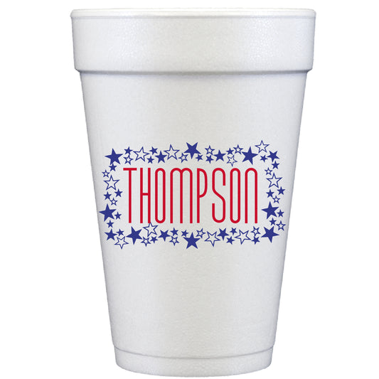 star frame | styrofoam cups